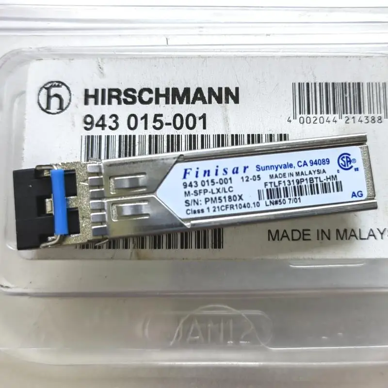 Módulo SFP instalado en equipo de red