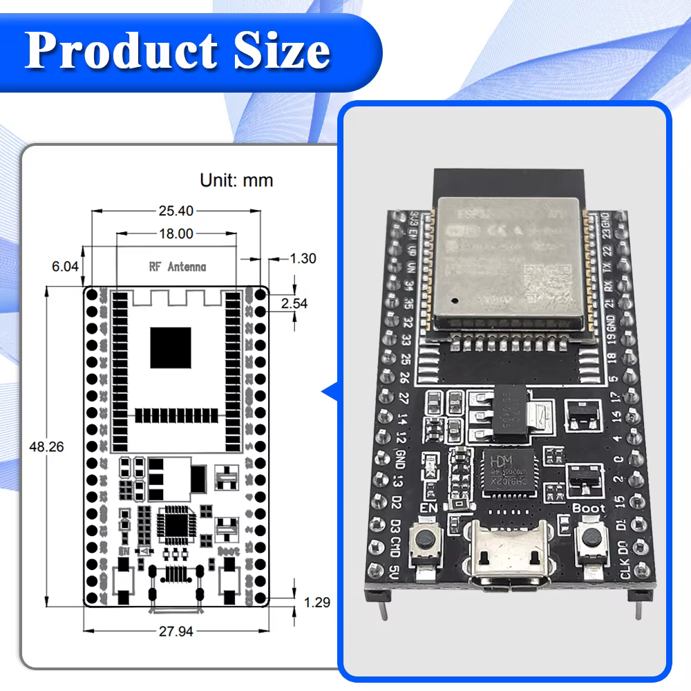 ESP32 DevKitC – Placa Desarrollo WiFi y Bluetooth con 38 Pines GPIO - imagen 5