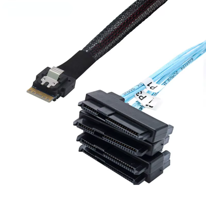 Cable PCIE Slimline SAS 4,0 ST-JY - Vista del conector SFF-8654