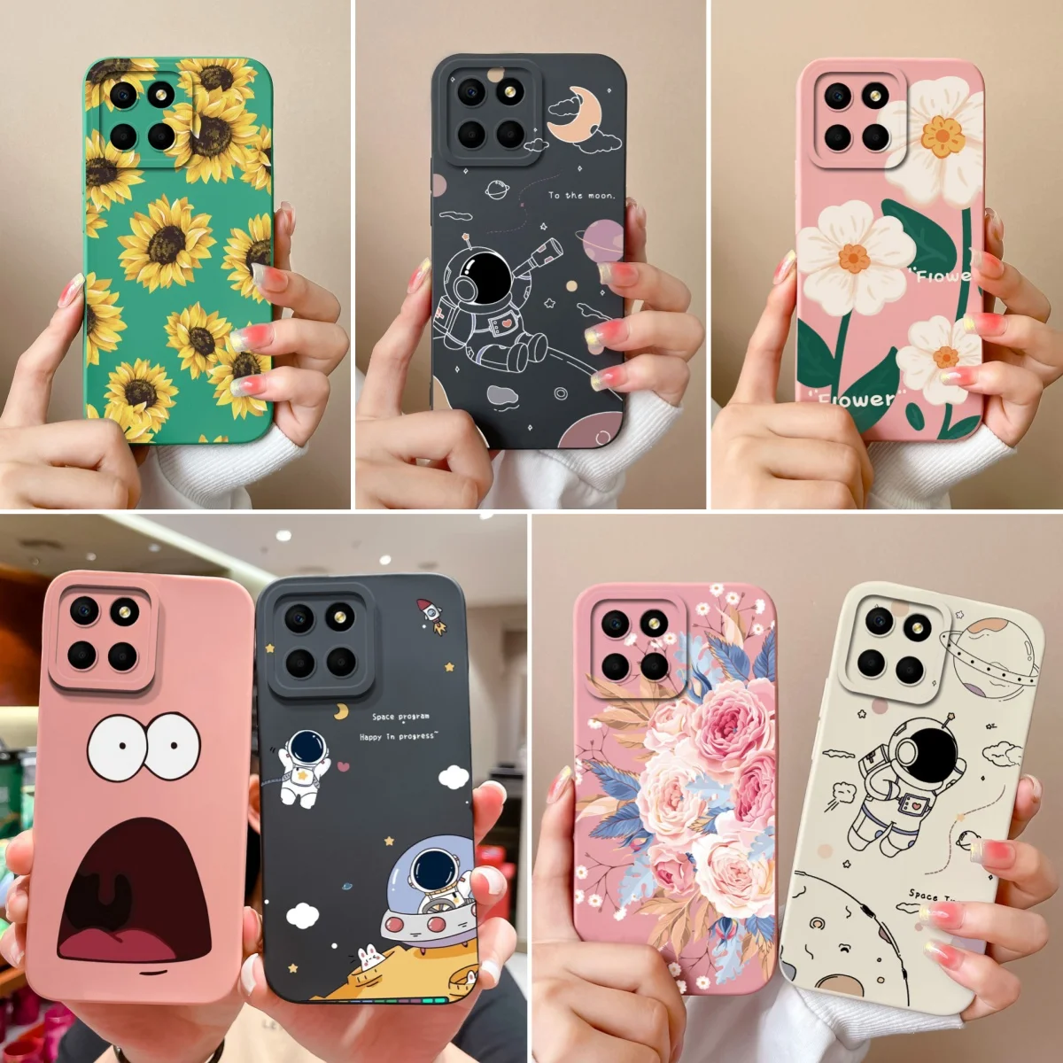 Honor X6/X6S/X6A Funda silicona liquida floral - Proteccion camara - imagen 4