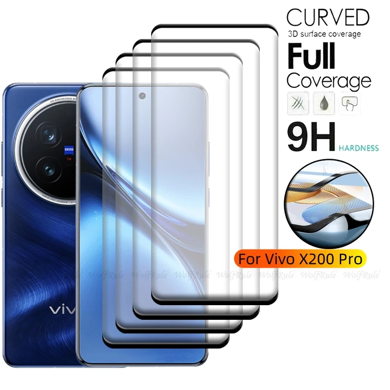 Vivo X200 Pro Protector de Vidrio Templado 9H Curvo - Cobertura Total - imagen 3