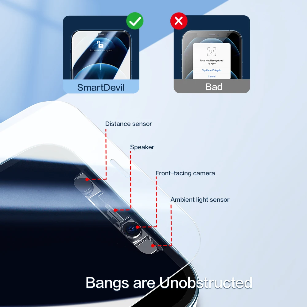 Protector Pantalla iPhone 16 9H SmartDevil Antirrayones - imagen 2