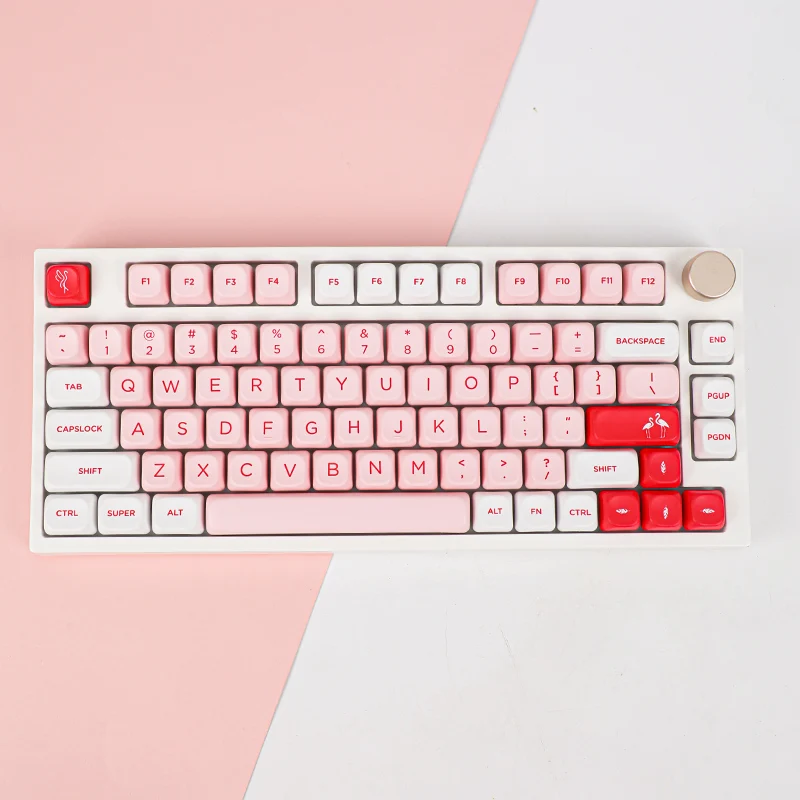 Teclado mecánico AULA F75 / GK61 / Anne Pro 2 Teclas PBT Flamenco - imagen 3