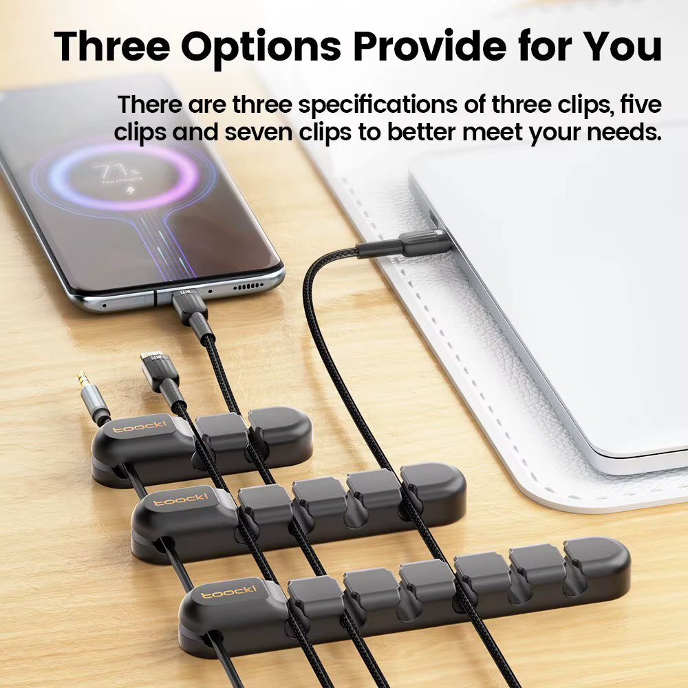 Toocki Organizador de Cables USB-C Flexible para Escritorio - imagen 5