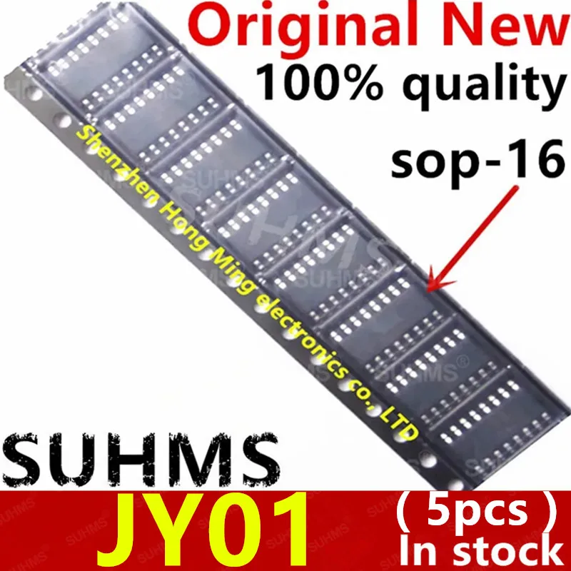 Vista frontal del chip JY01 JY01A en su encapsulado SOP‑16