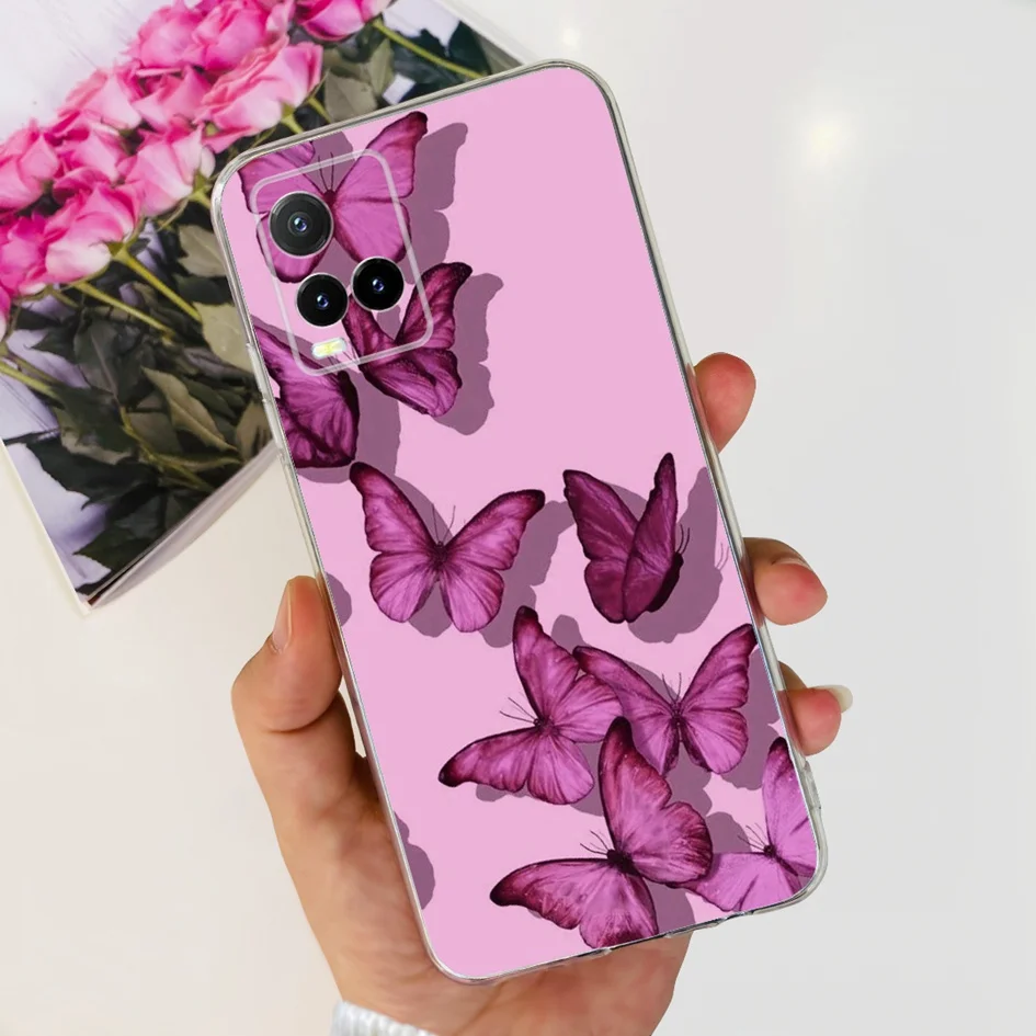 Funda Silicona Transparente para Vivo Y33s / Y21 – Diseño Flor Delgada Antigolpes - imagen 3