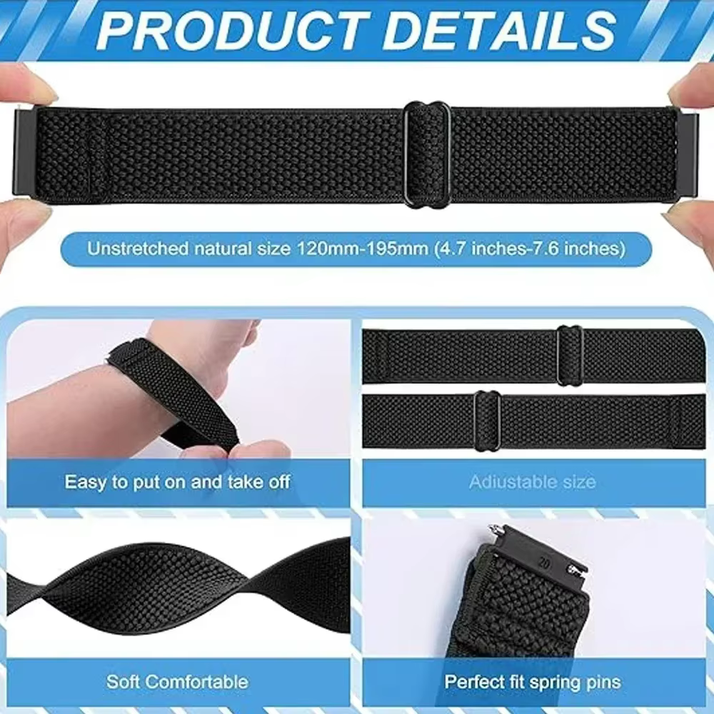 Correa Nailon Elástica 20mm para Amazfit GTS/GTR - imagen 3