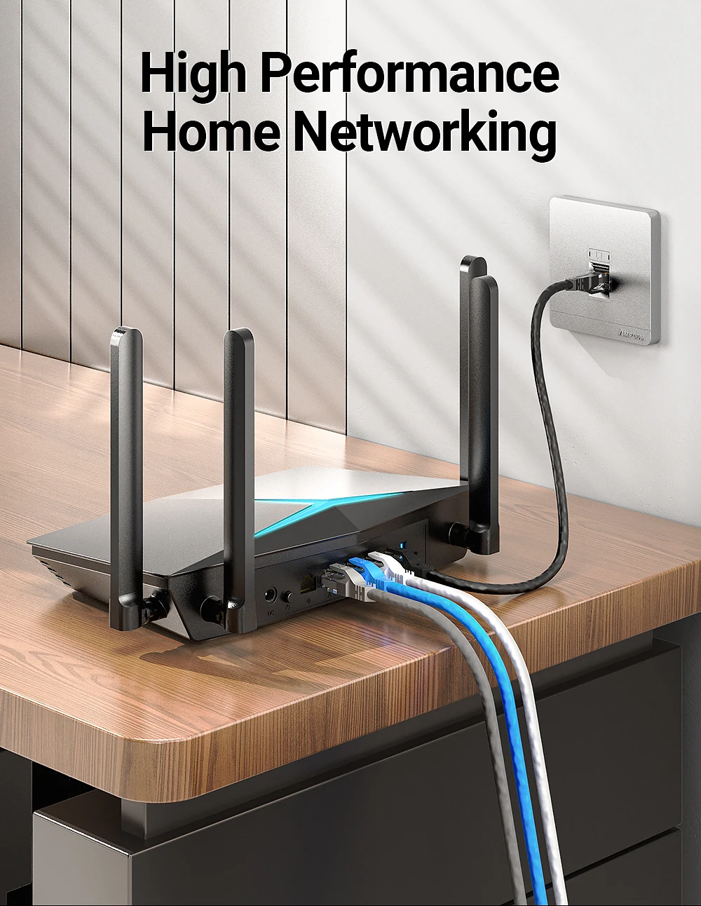 Cable ethernet de cobre puro parared doméstica y empresarial