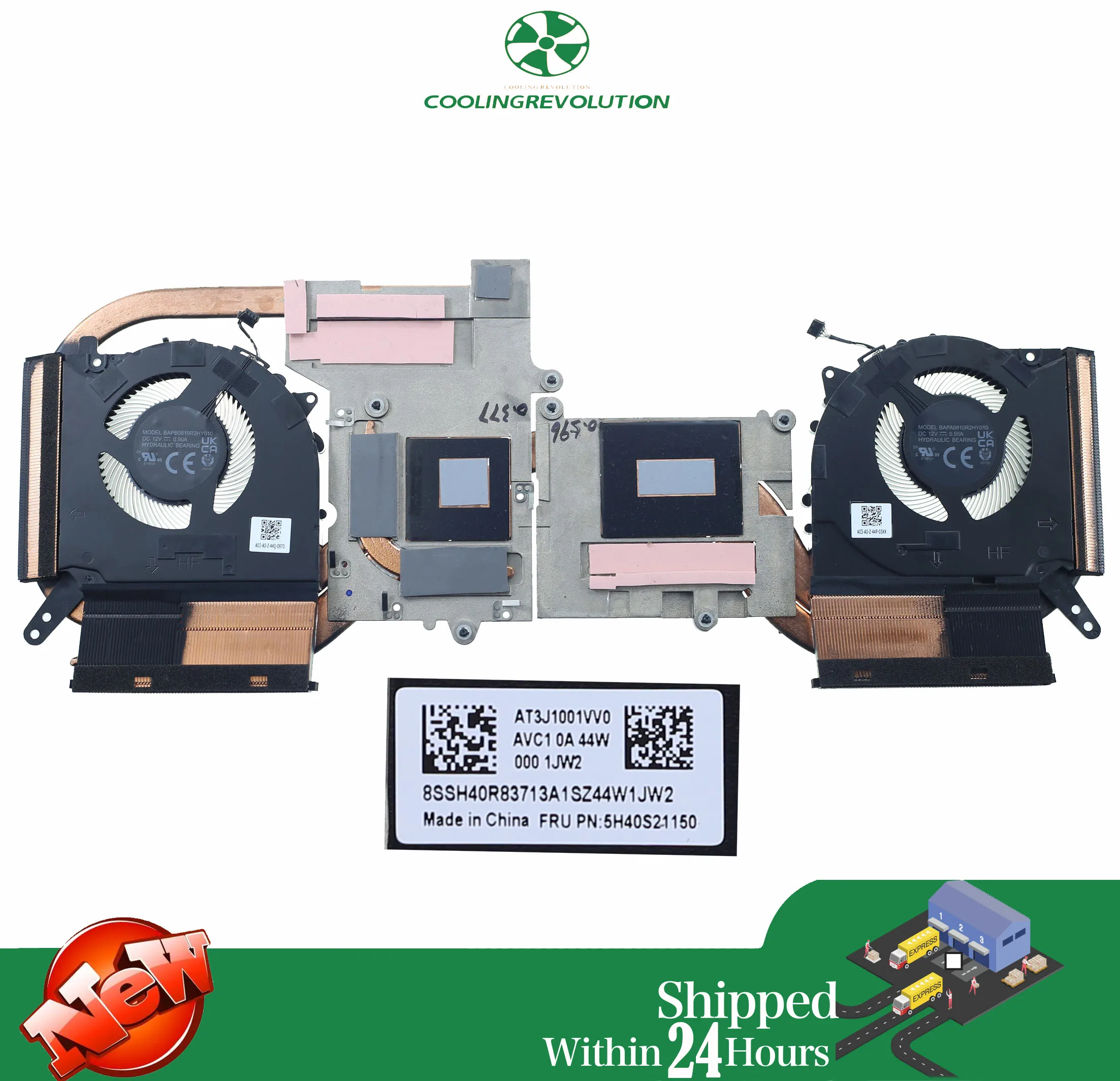 Ventilador disipador instalado en chasis de Lenovo Legion 5 15IRX9