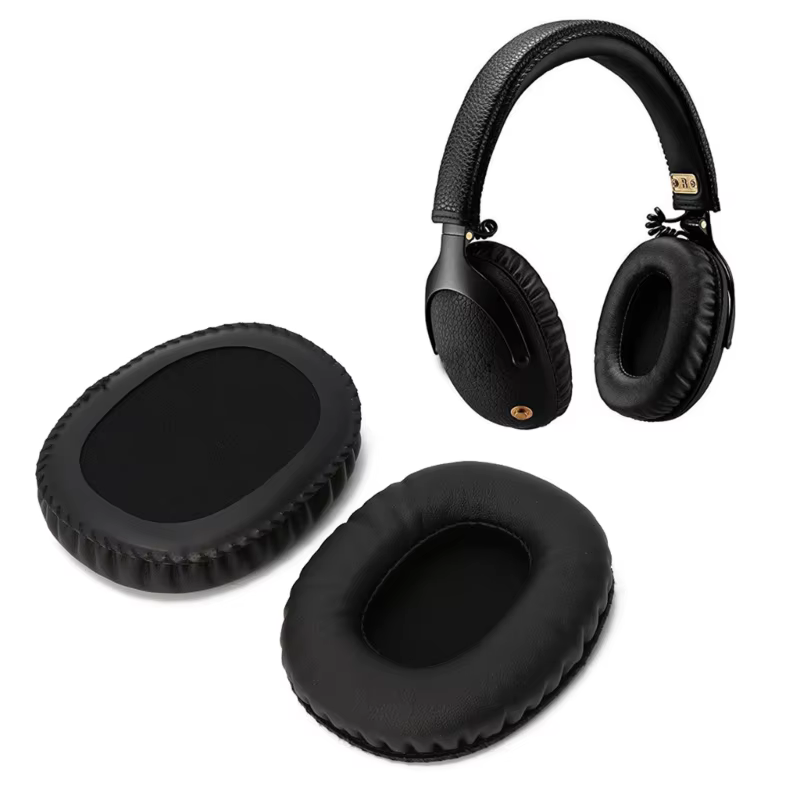 Almohadillas colocadas en los auriculares