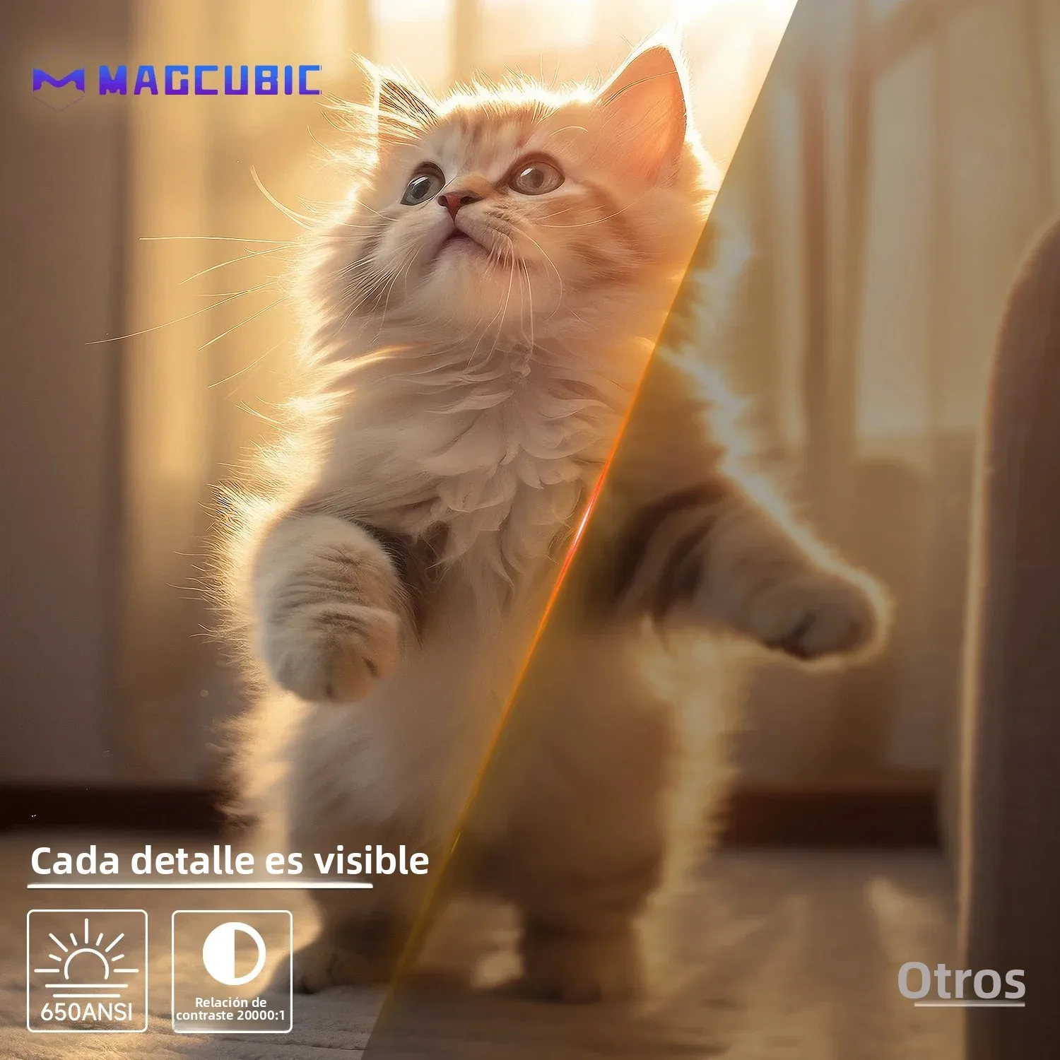 Magcúbico Nativo Proyector portátil 4K Android 11, 360 y enfoque - imagen 2