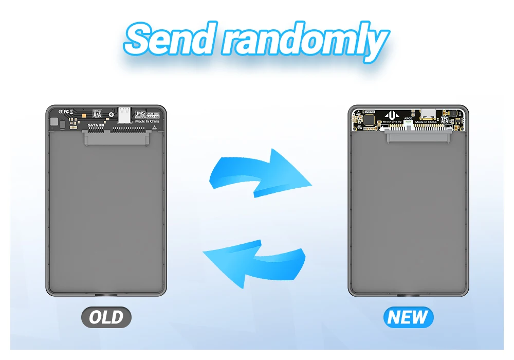 Disco duro SSD dentro del gabinete JEYI mostrando la conexión USB‑C