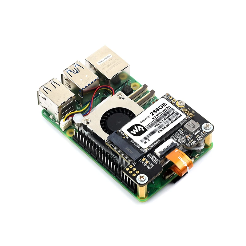 Raspberry Pi 5 HAT NVMe M.2 PCIe – Adaptador SSD - imagen 3