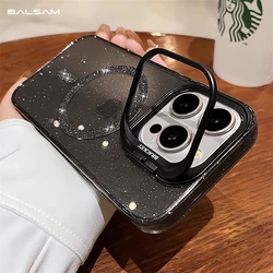 Funda MagSafe Glitter Acrílica iPhone 11-15 Pro Max Cámara magnética