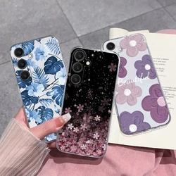 Funda Samsung Galaxy S25 FE con Flores Ultra Transparente Antigolpes
