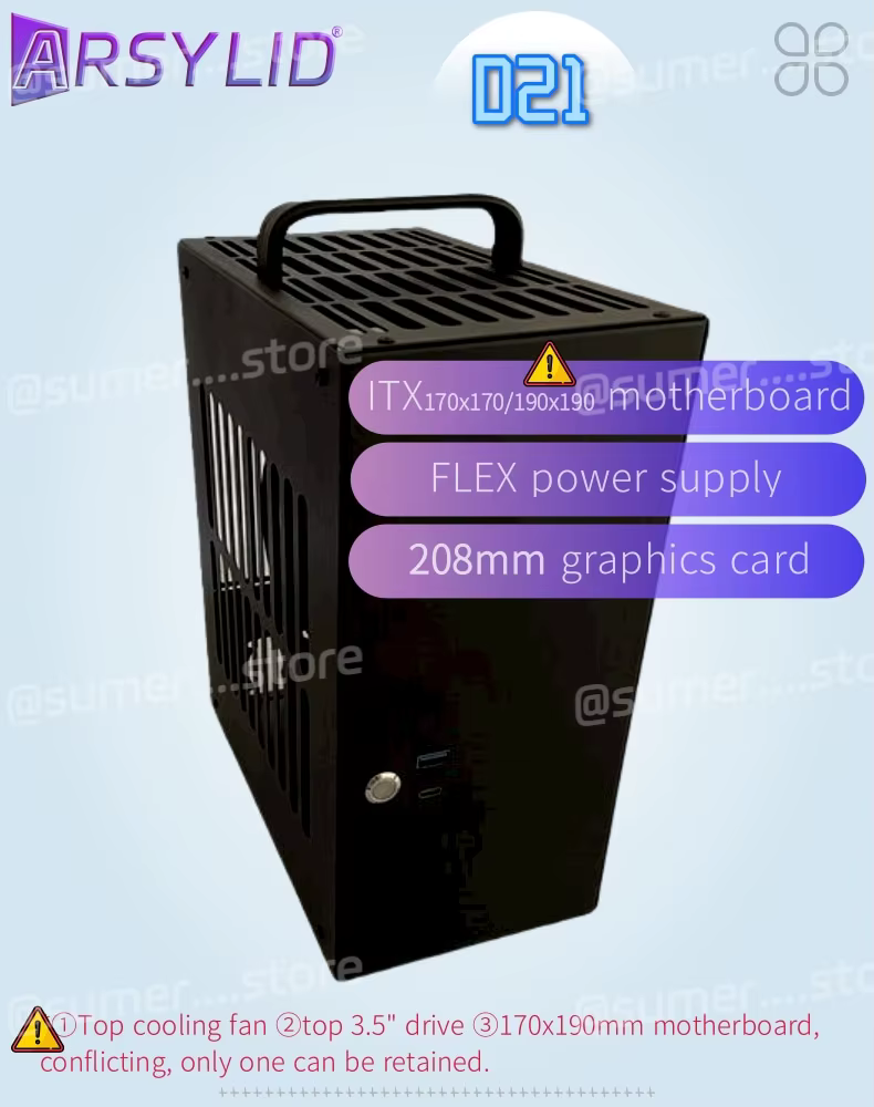Interior del chasis con soporte para GPU y bahías de almacenamiento