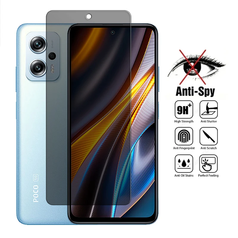 POCO X4 GT Protector Vidrio Templado 6,6 pulgadas con Privacidad - imagen 3