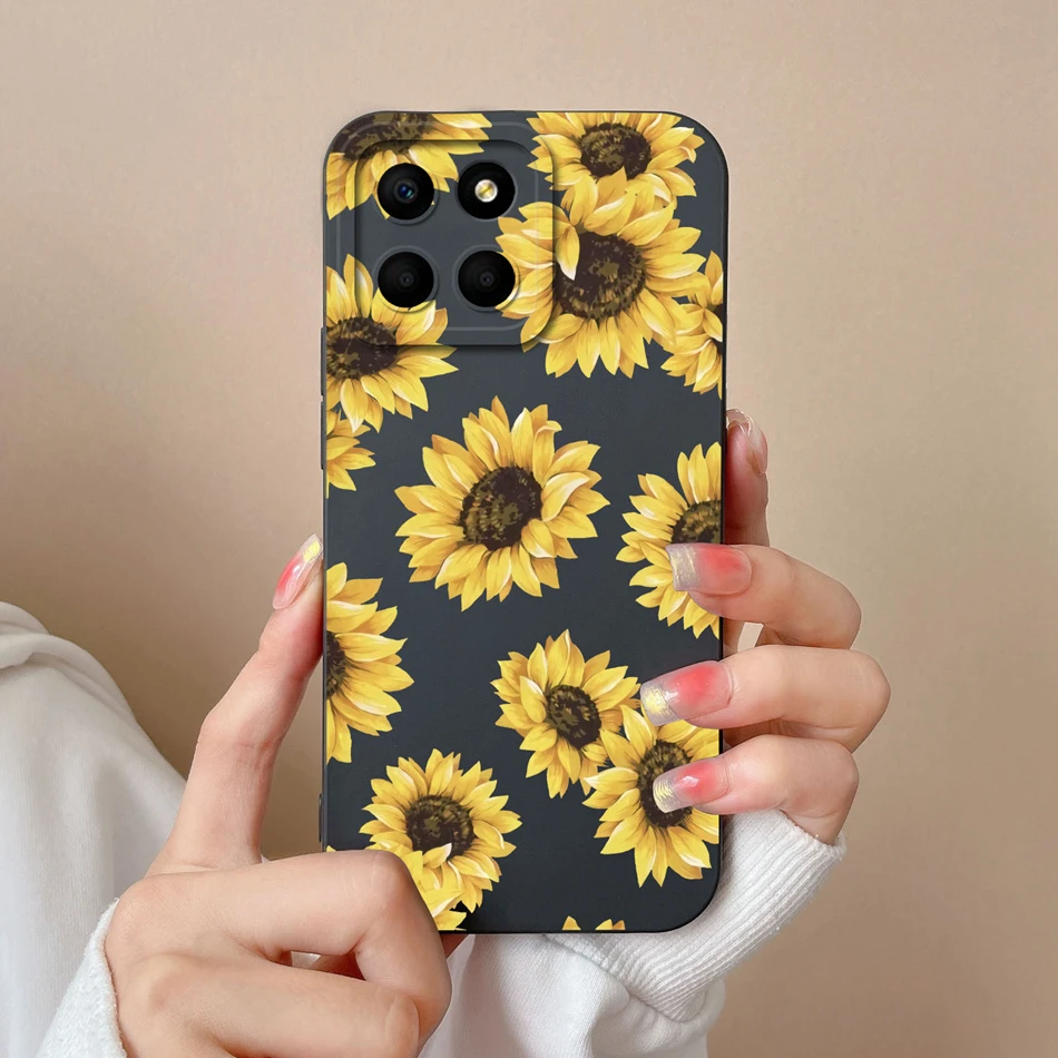 Honor X6/X6S/X6A Funda silicona liquida floral - Proteccion camara - imagen 3