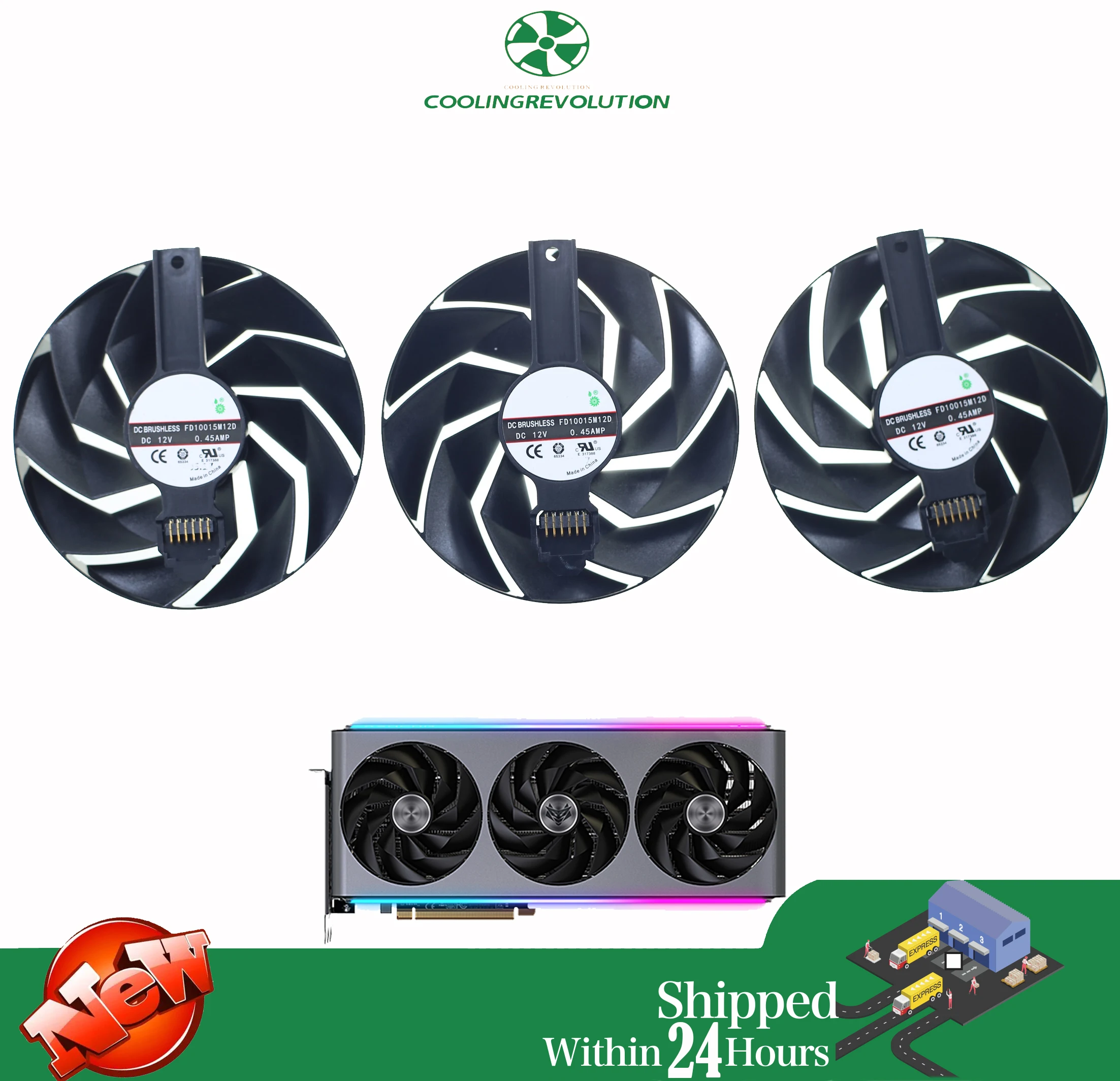 Ventilador FD10015M12D detalle del rotor