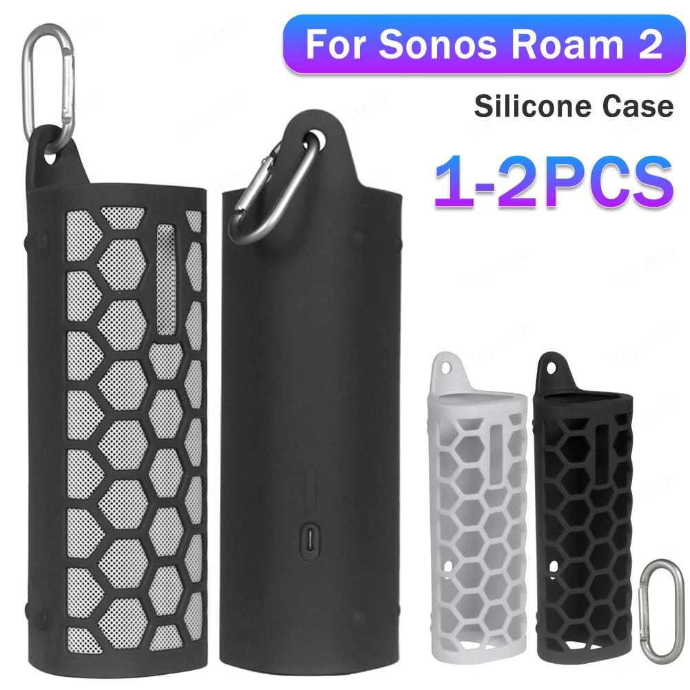Funda silicona Sonos Roam 2 antigolpes plegable con mosquetón - imagen 2