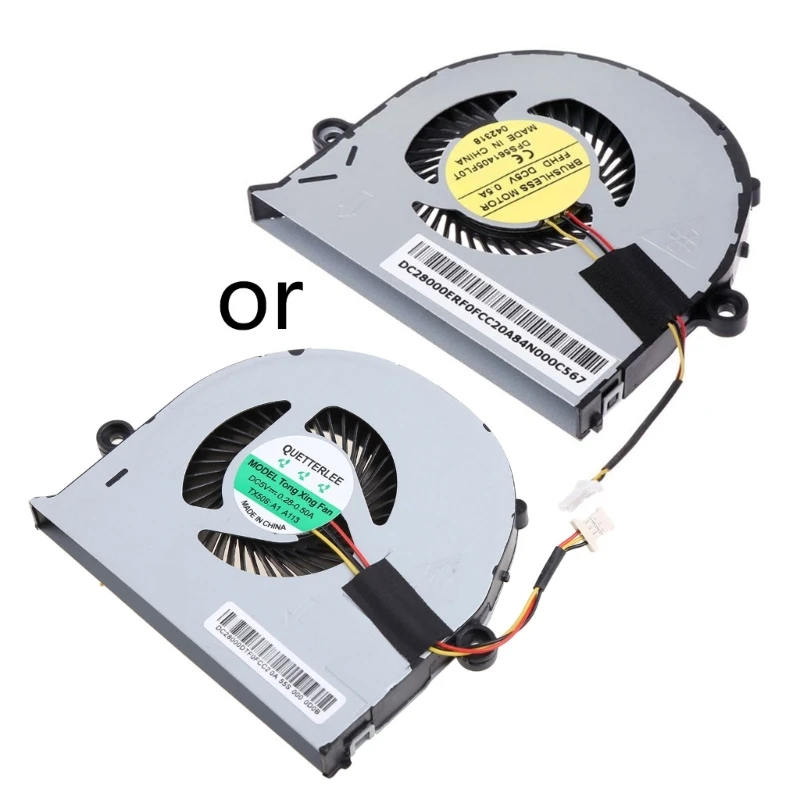 Ventilador de refrigeración de CPU visto desde ángulo frontal