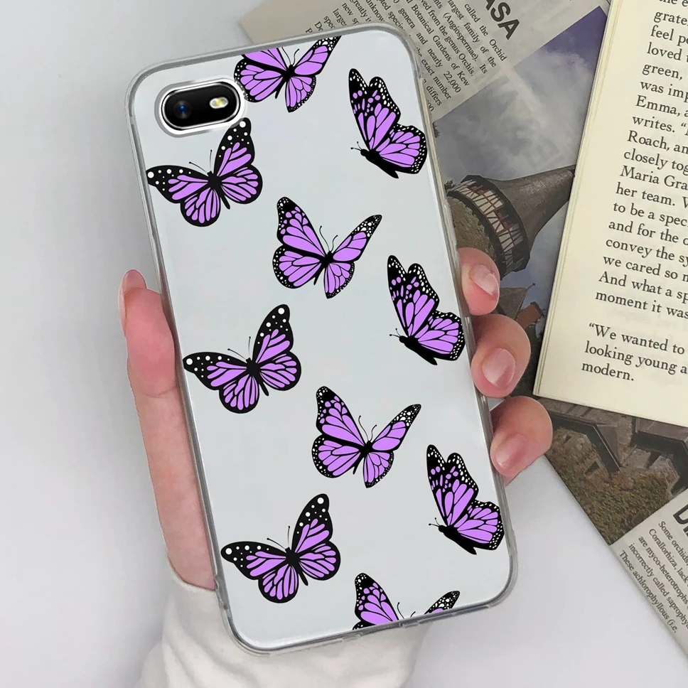 Vista frontal de la funda transparente para Oppo A1k