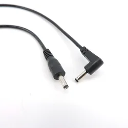 Cable Conector DC Macho 3,5 x 1,35 mm Codo 90° Puntas Estañadas