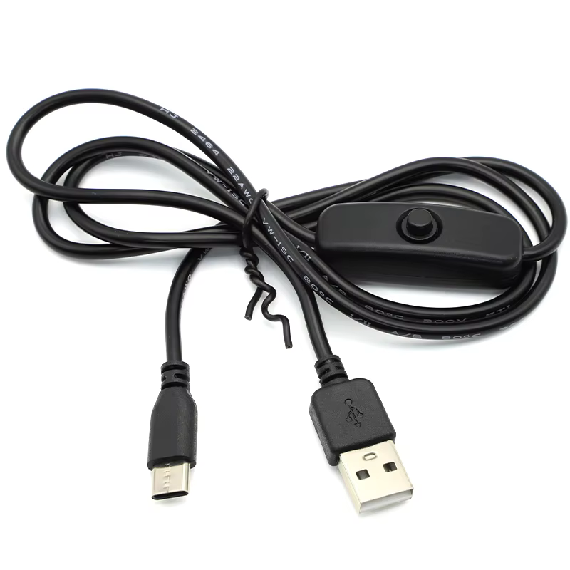Cable USB-C Alimentación Raspberry Pi 4 con Interruptor - 1M 5V 3A - imagen 3