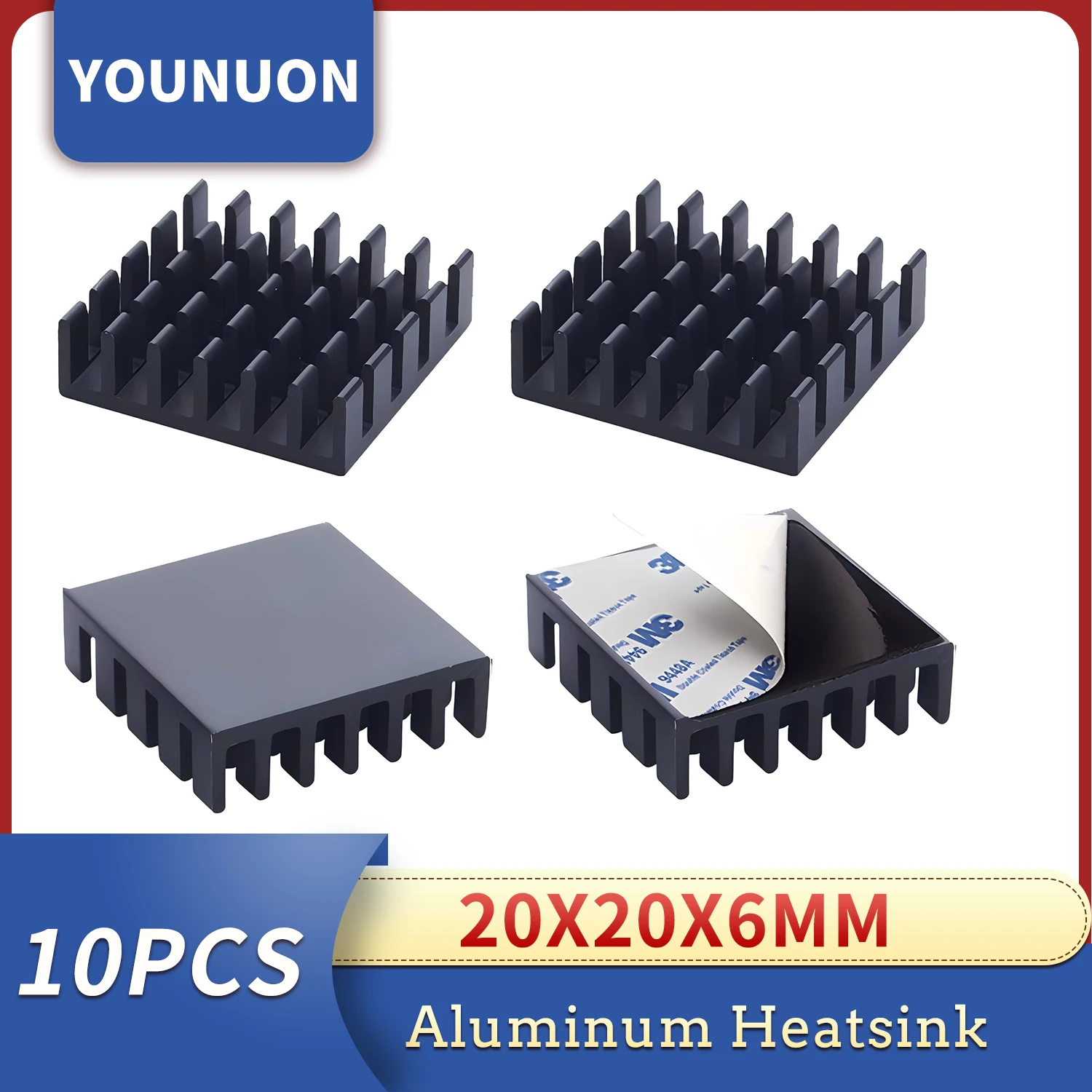 YOUNUON Disipador de Calor Aluminio Negro – Soporte CPU