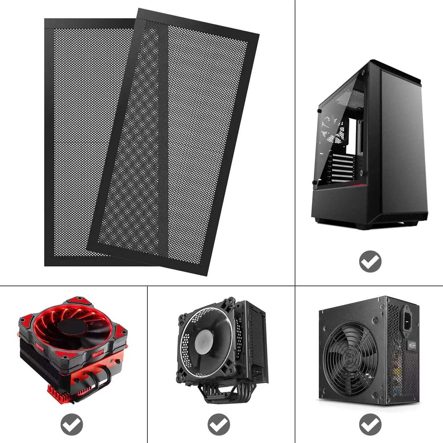 Filtro de polvo para ventilador PC con marco magnético y malla - imagen 5