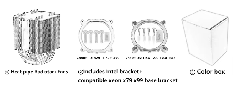 Enfriador de CPU XUANFENG de doble torre