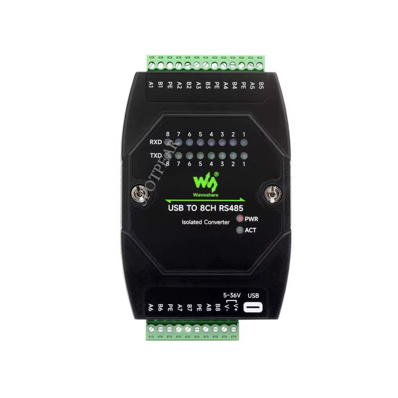 Convertidor USB a RS485 Industrial 8 Canales Aislado Riel 35 mm - imagen 2