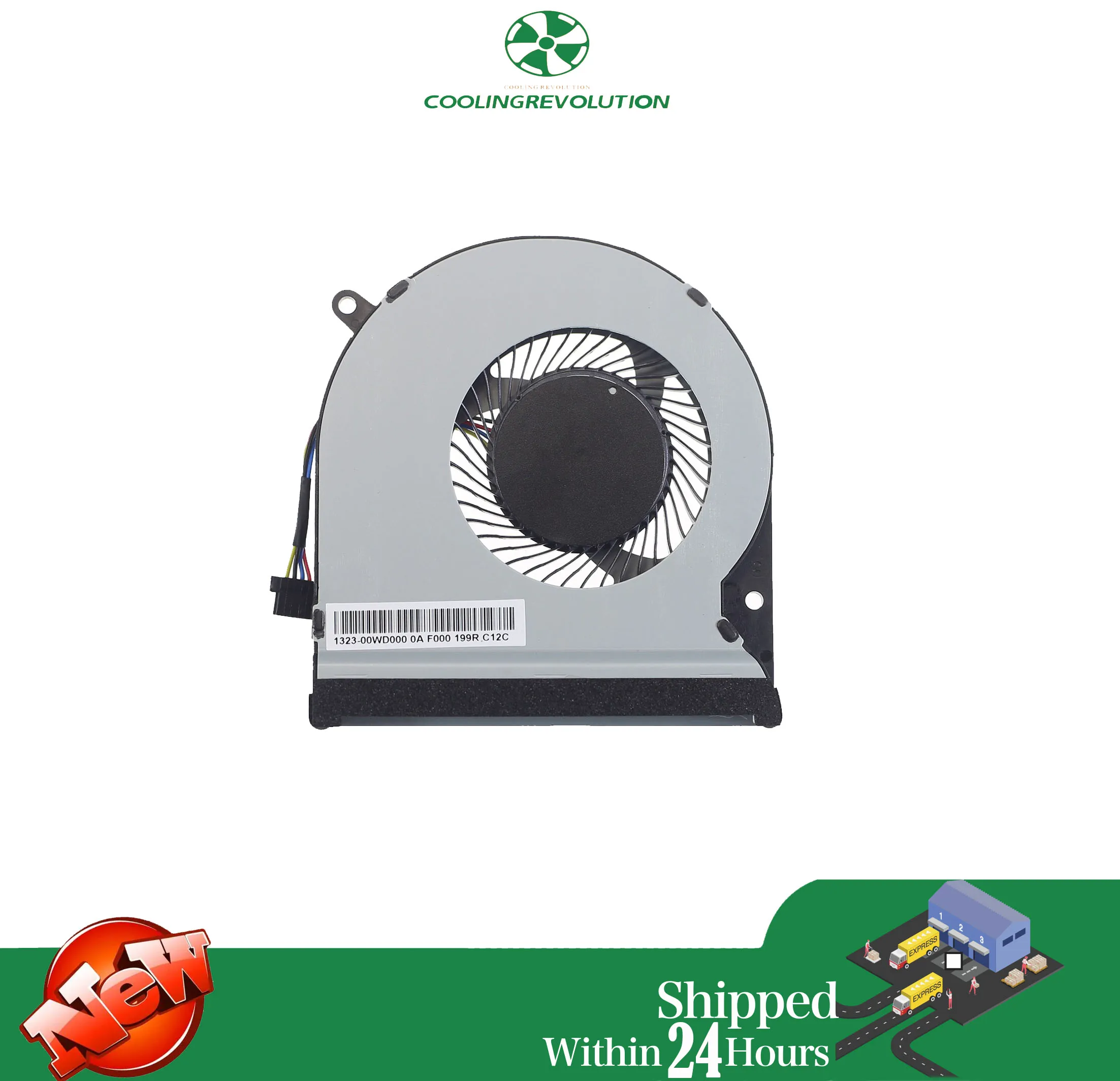 Ventilador de refrigeración para ordenador portátil DFS501105PQ0T vista frontal