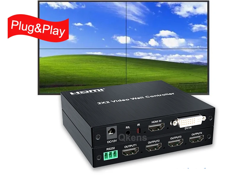 Controlador de pared de vídeo 2x2