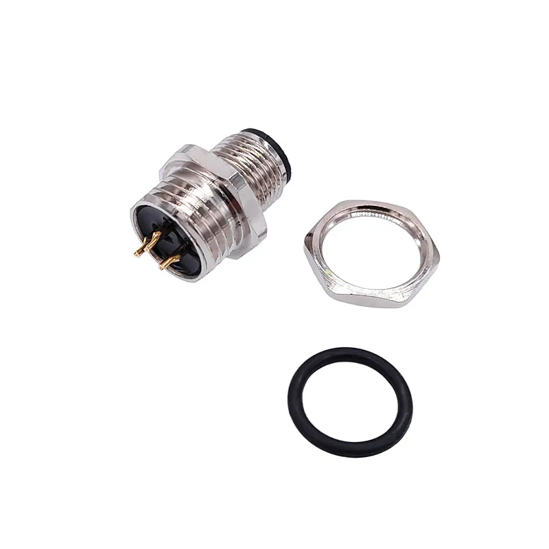 Conector M12 Impermeable Panel – Rosca Macho Hembra Montaje - imagen 2