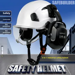 Casco de Seguridad Industrial con Visera y Gafas Integradas