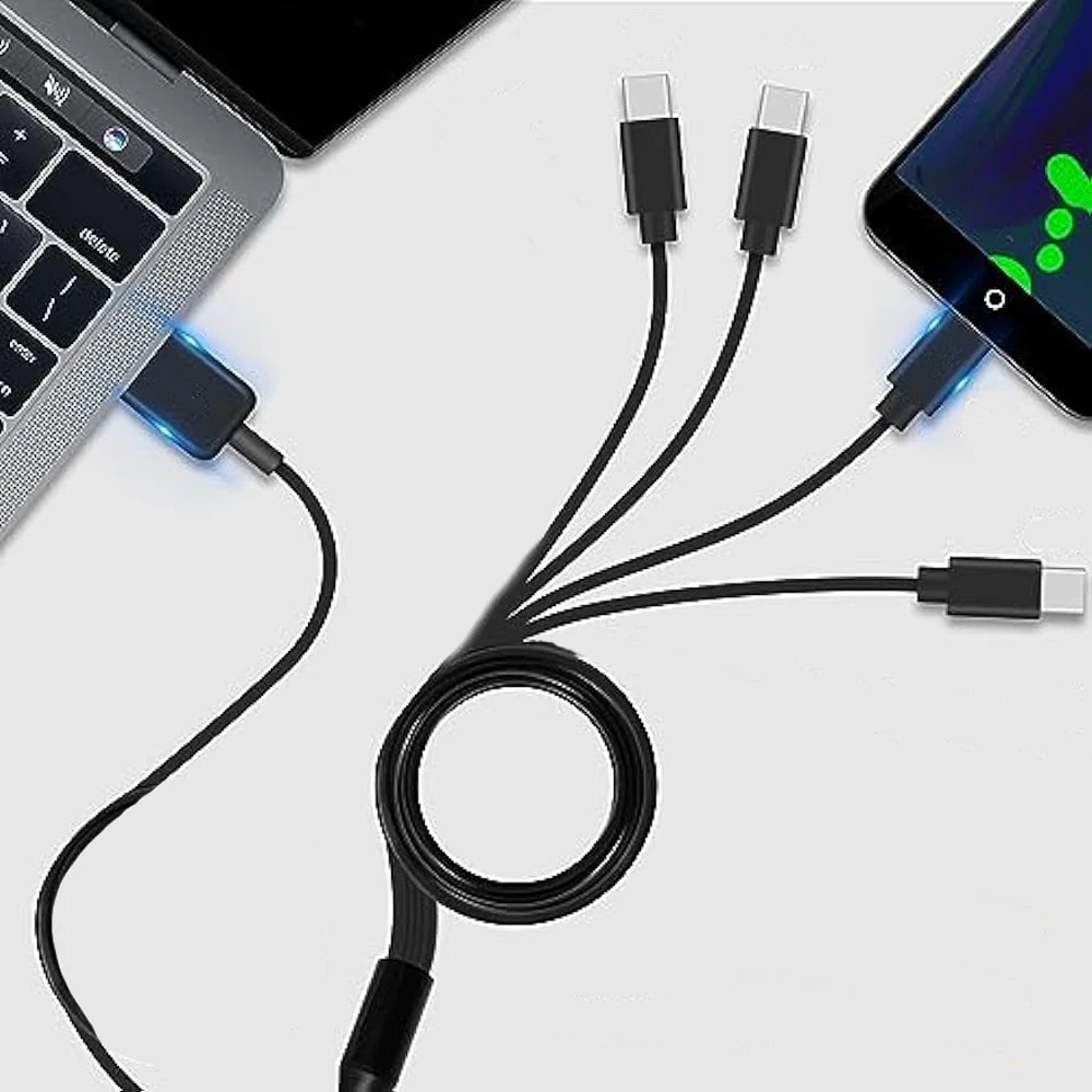 Cable Divisor USB-C 6 en 1 para Android y Dispositivos TypeC - imagen 2
