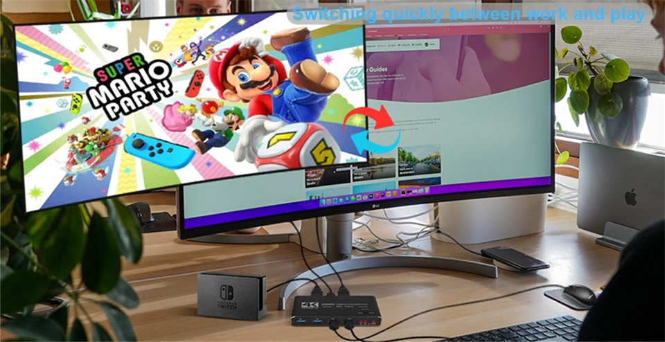 Conmutador KVM con puertos HDMI y USB 3.0