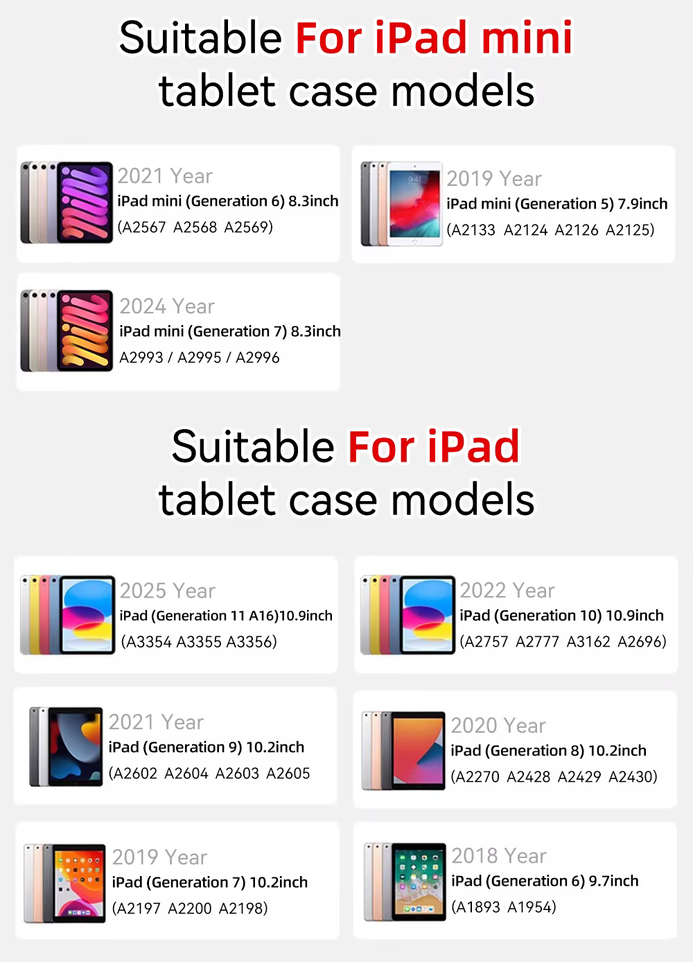 Funda magnética desmontable para iPad vista frontal