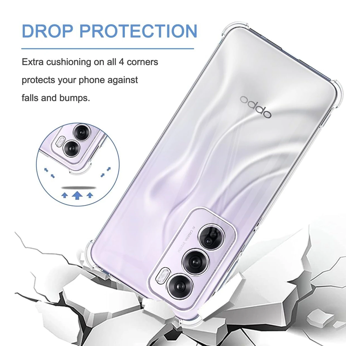 Funda TPU Transparente OPPO Reno 12 Pro 5G Antigolpes - imagen 2