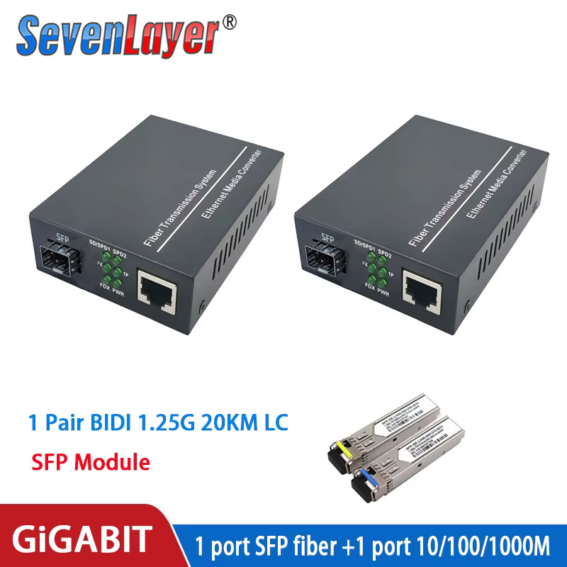 Convertidor Medios SFP Gigabit RJ45 a Fibra Óptica - imagen 2