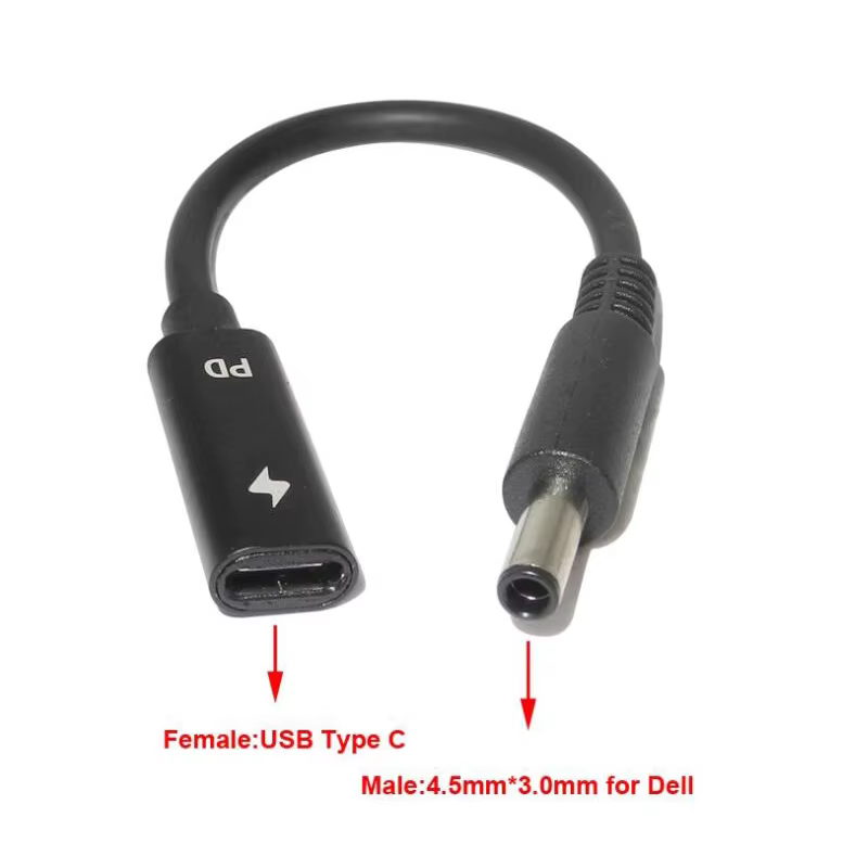 Cable convertidor USB-C a Dell 4,5×3,0mm