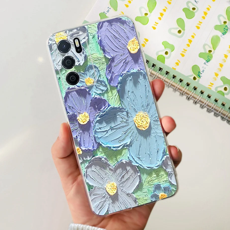 Funda trasera con diseño pintado para Oppo A16