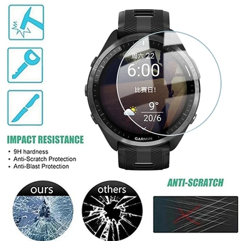 Garmin Forerunner Protector de pantalla Vidrio templado antirrayas - imagen 2