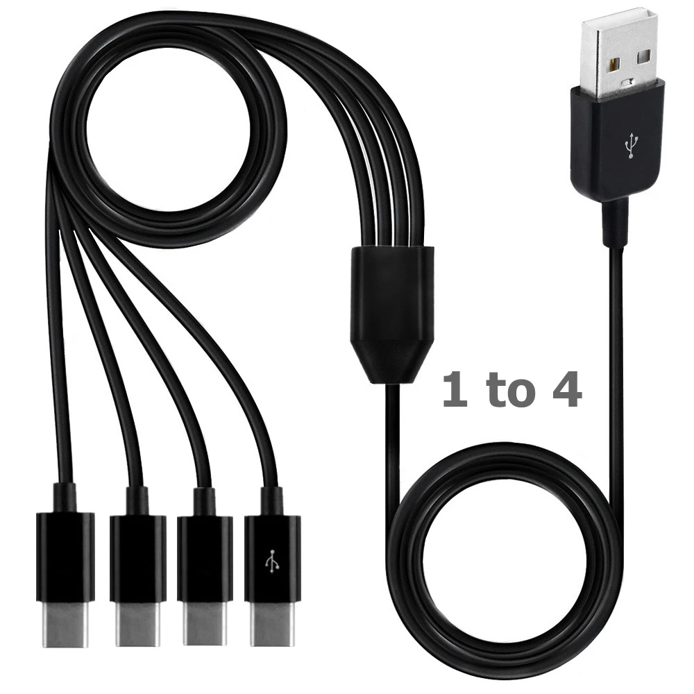 Cable divisor USB en uso con múltiples dispositivos