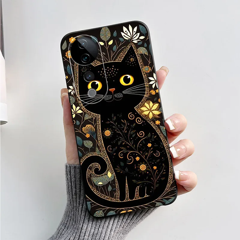 VIVO V40/V40 Pro 5G – Funda de silicona con gato y zorro - imagen 2