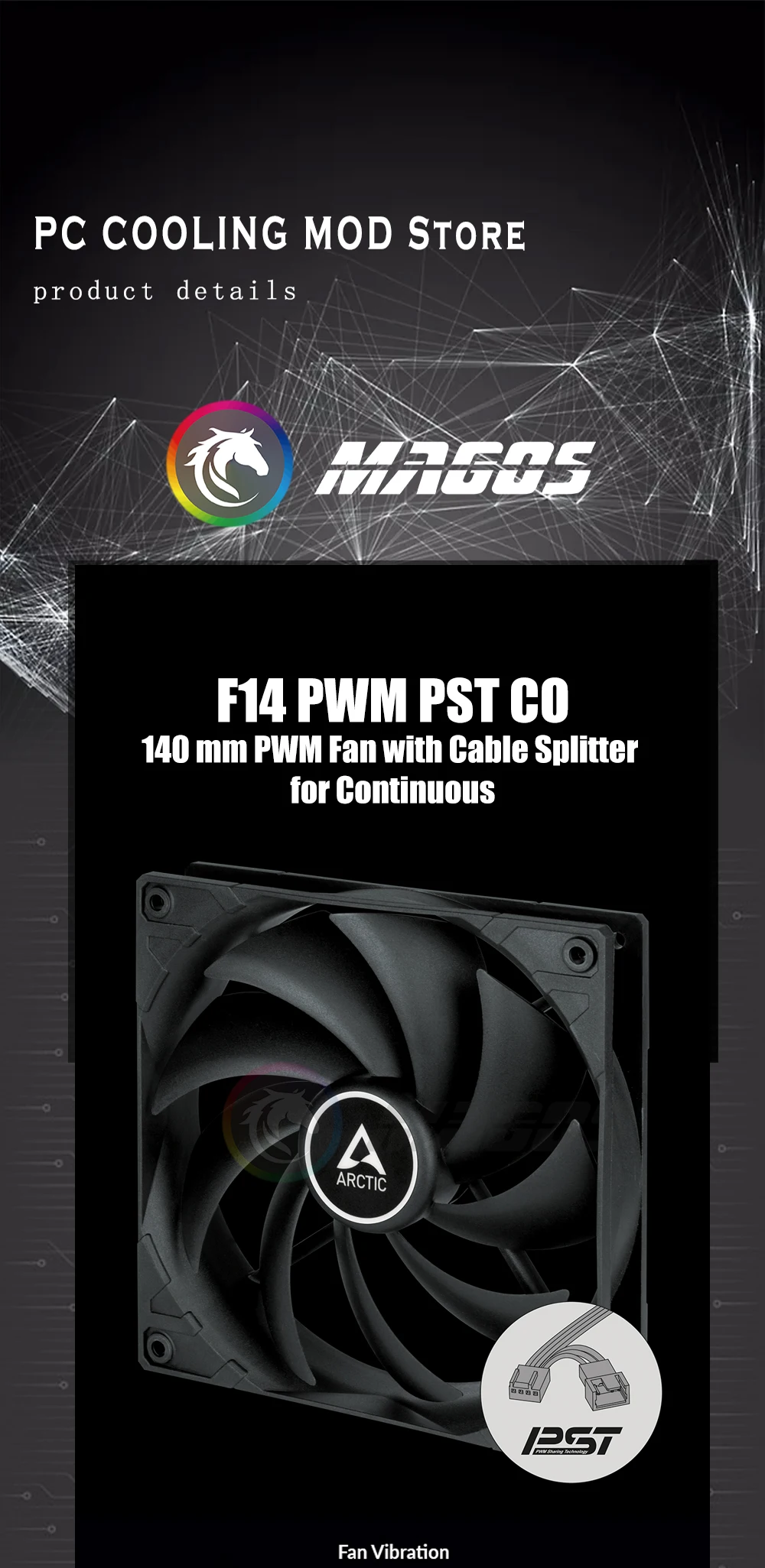 Detalle del conector PWM de 4 pines