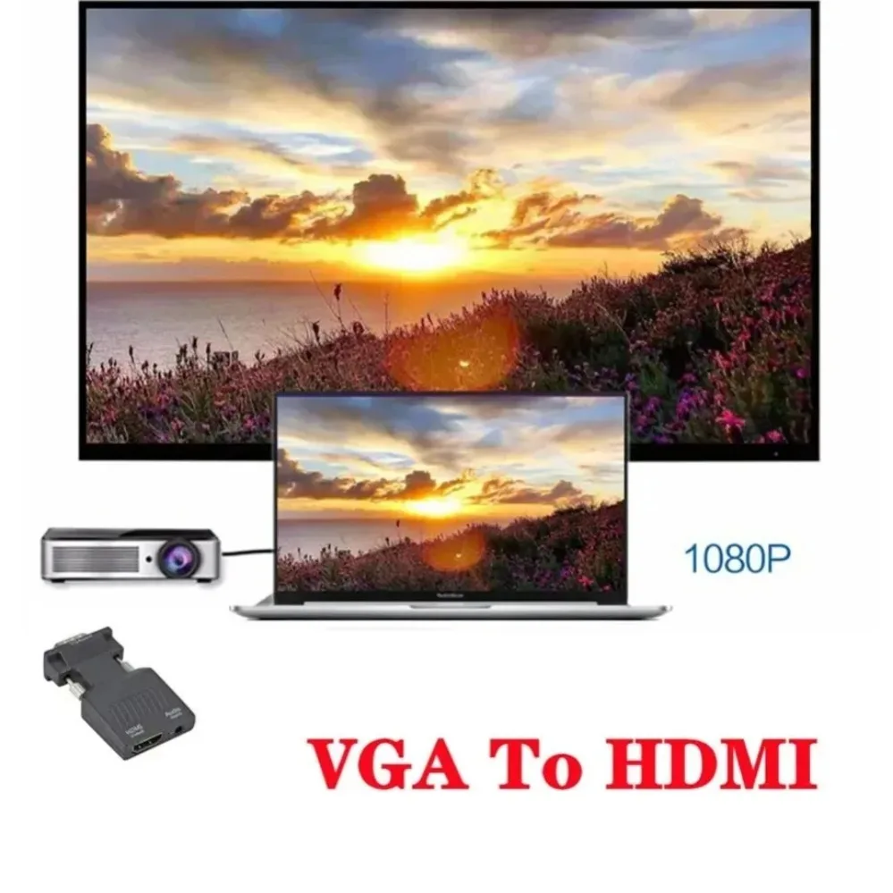Conexión VGA y audio