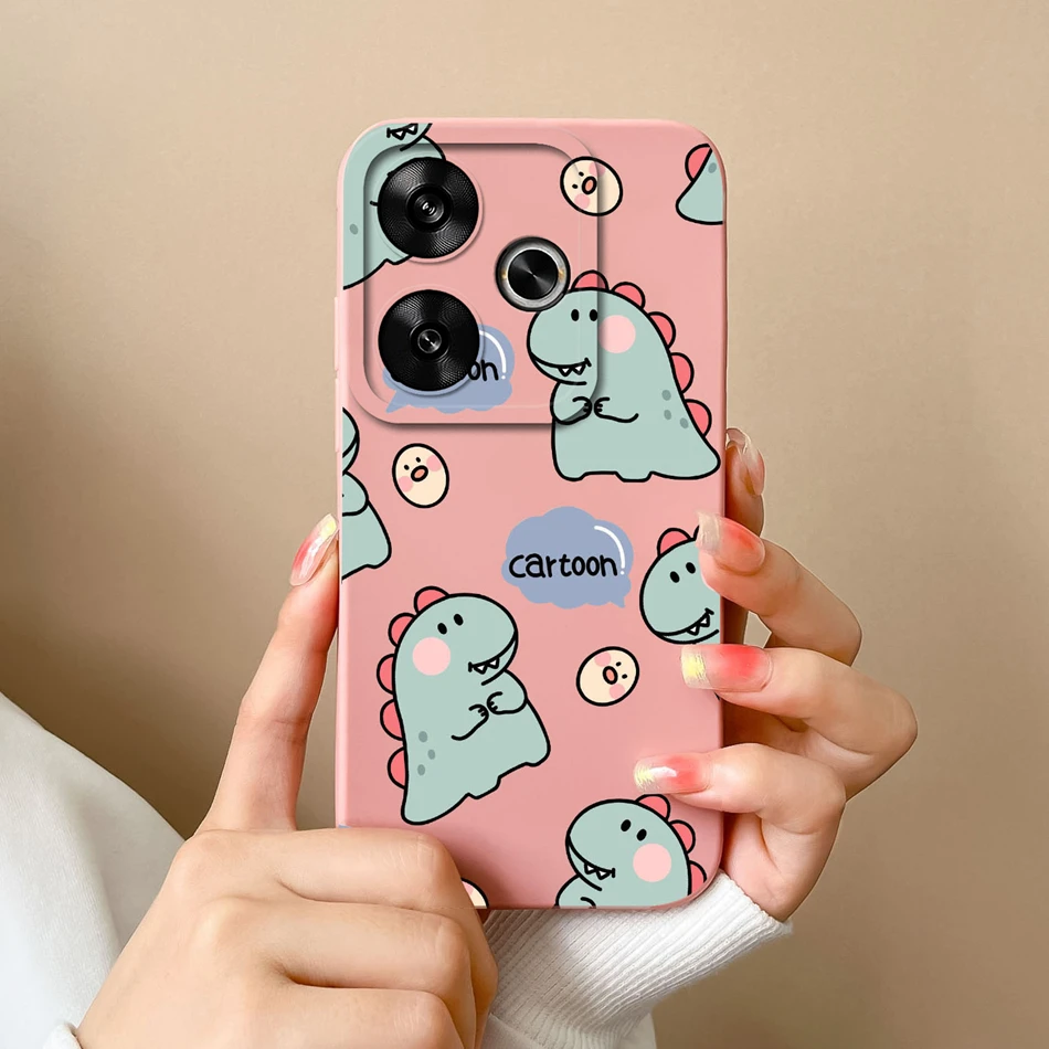 Poco F6 Pro Funda Silicona Líquida Oso Cámara Protegida