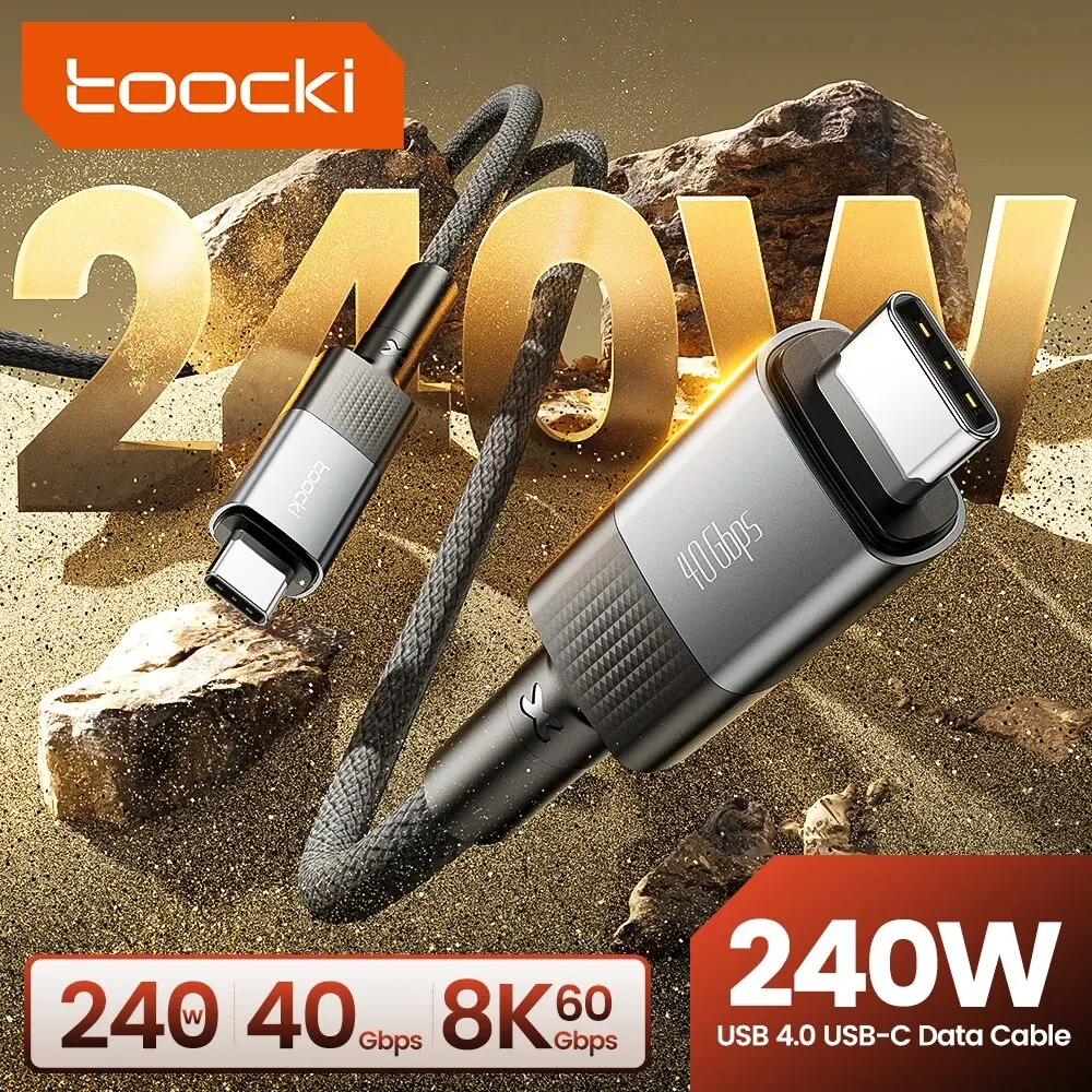 Toocki Cable USB-C USB4 Carga Rápida PD3.1 8K Portátil - imagen 5